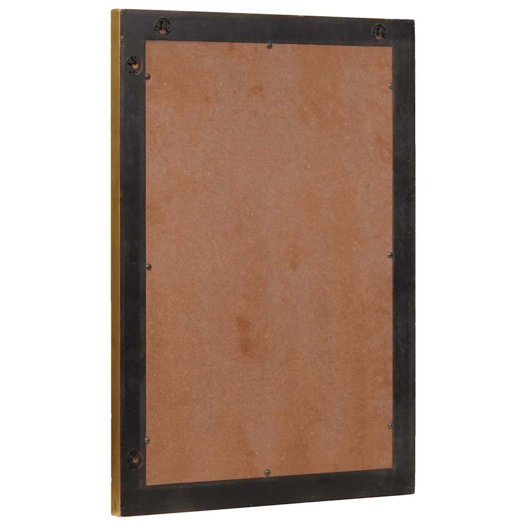 vidaXL Καθρέφτης Μπάνιου Επιτοίχιο Μαύρο και Χρυσό 50 x 2.5 x 70 εκ