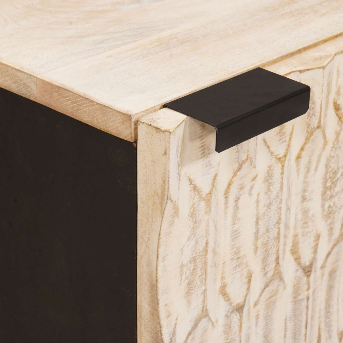 vidaXL Κομοδίνο 2 pcs Λευκό 40 x 33 x 46 εκ. Στερεό ξύλο μάνγκο