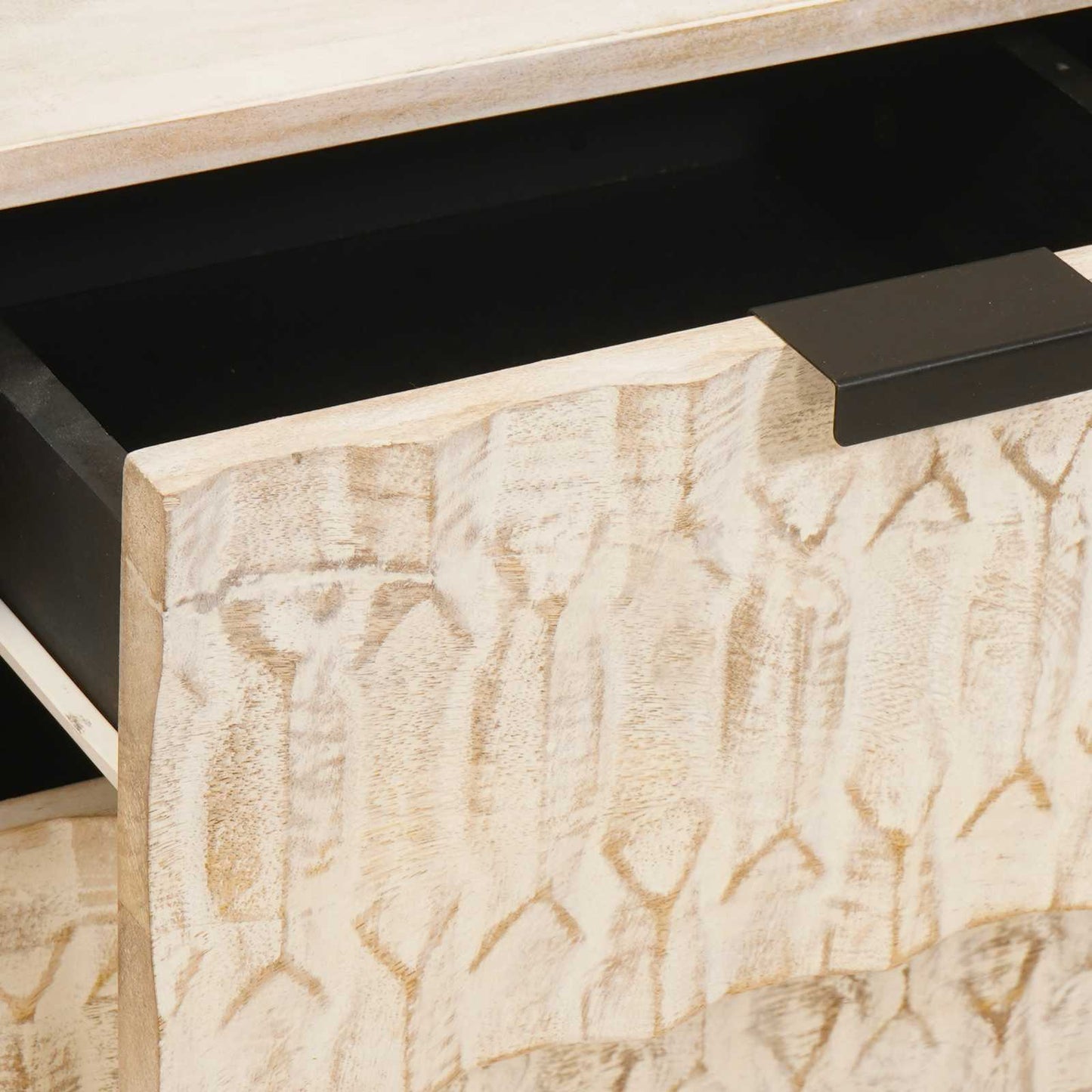 vidaXL Κομοδίνο με συρτάρι Λευκό 40 x 33 x 46 εκ. Στερεό ξύλο μάνγκο