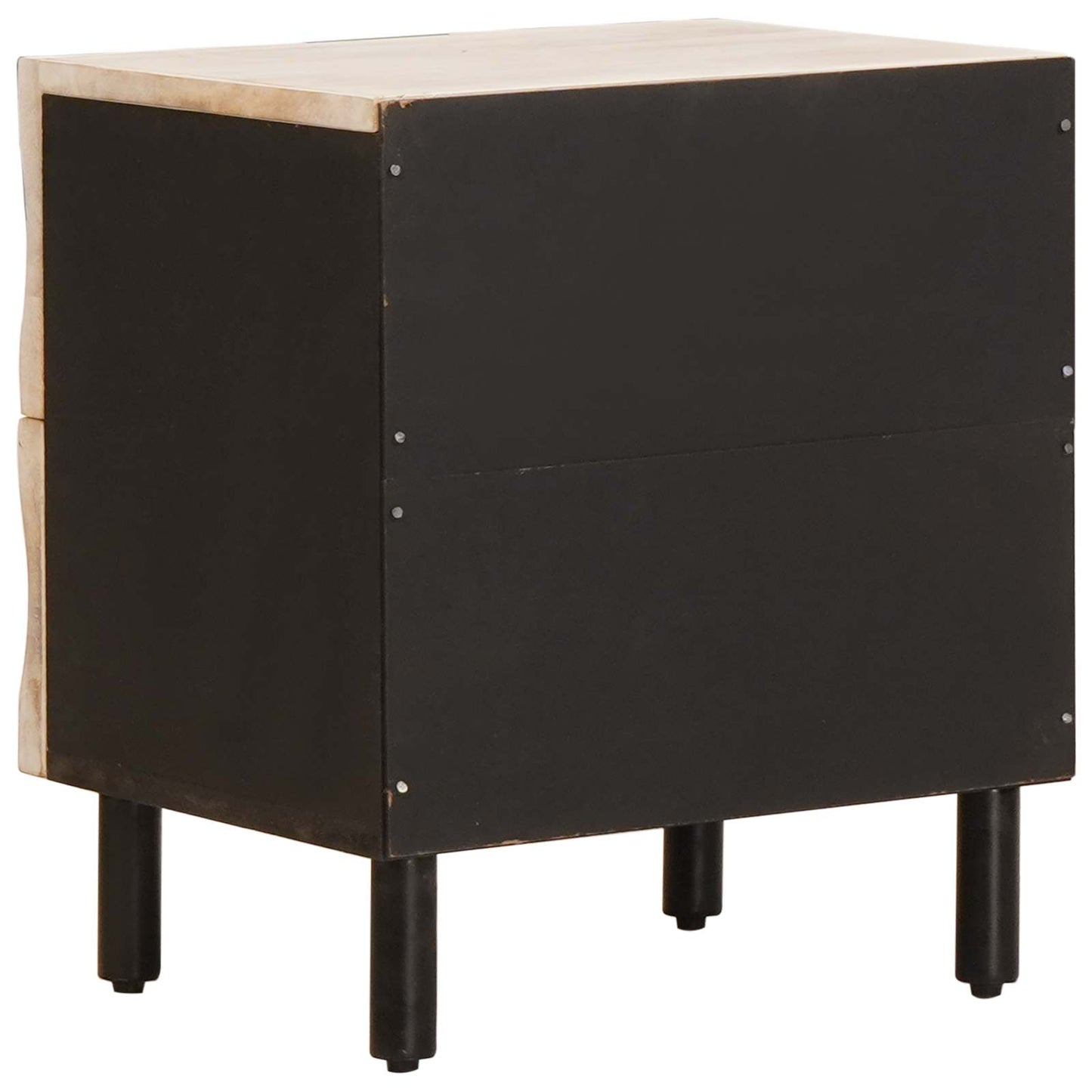 vidaXL Κομοδίνο με συρτάρι Λευκό 40 x 33 x 46 εκ. Στερεό ξύλο μάνγκο