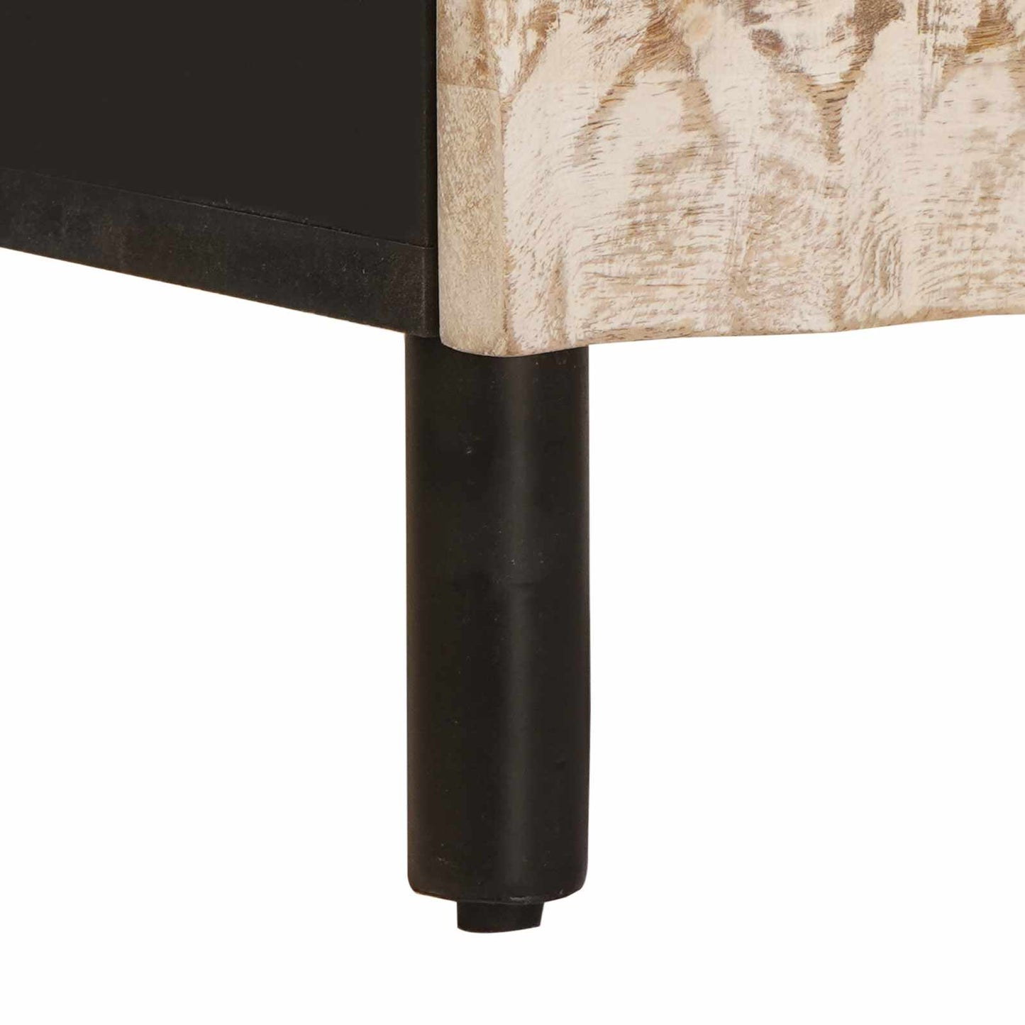 vidaXL Κομοδίνο 2 pcs Λευκό 40 x 33 x 46 εκ. Στερεό ξύλο μάνγκο