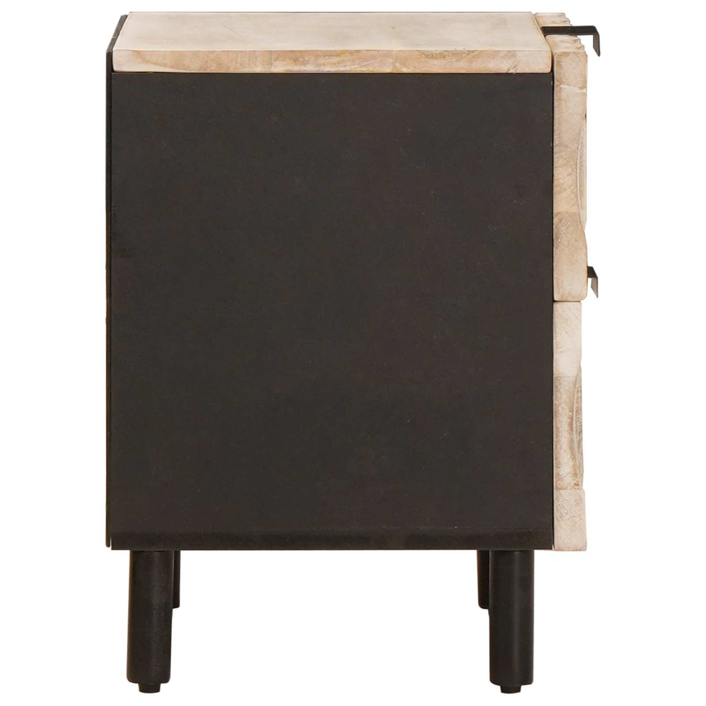 vidaXL Κομοδίνο 2 pcs Λευκό 40 x 33 x 46 εκ. Στερεό ξύλο μάνγκο