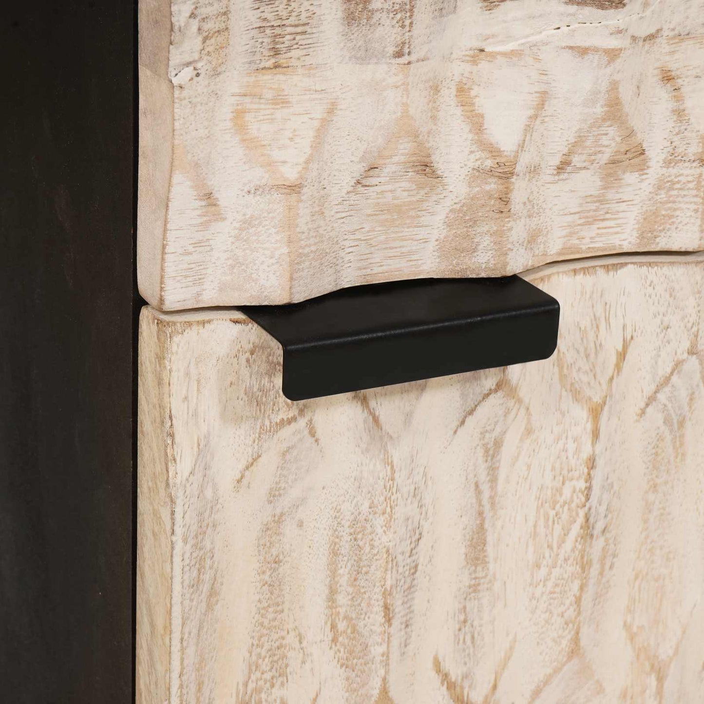 vidaXL Κομοδίνο με συρτάρι Λευκό 50 x 33 x 60 εκ Στερεό ξύλο μάνγκο