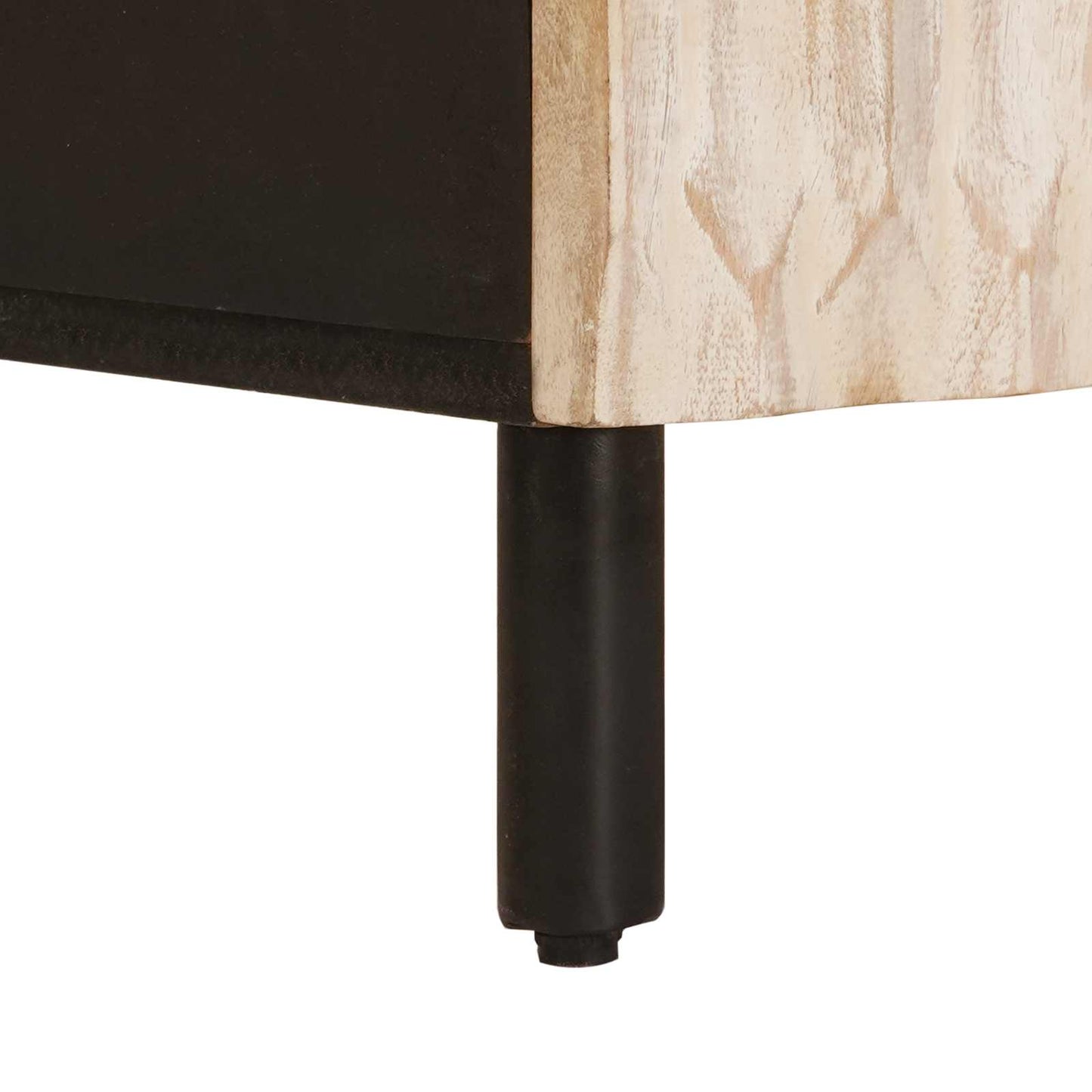 vidaXL Κομοδίνο με συρτάρι Λευκό 50 x 33 x 60 εκ Στερεό ξύλο μάνγκο