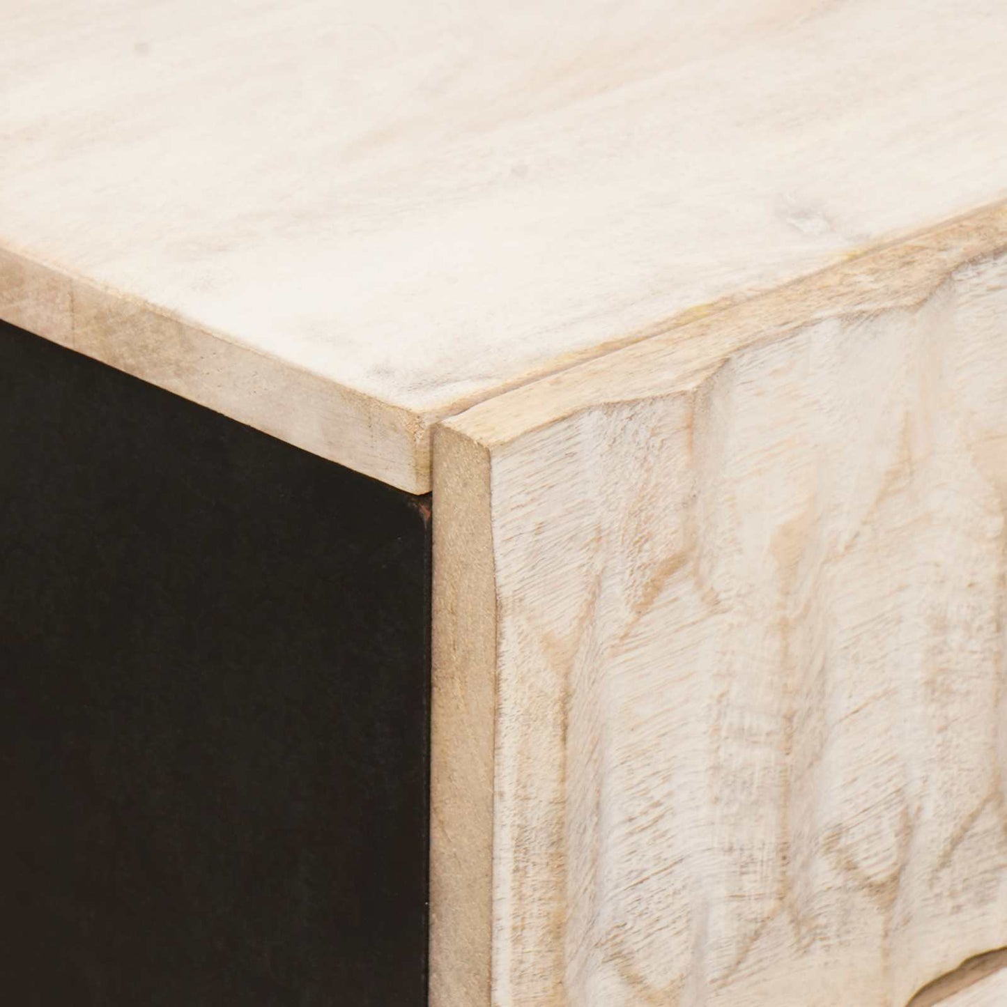 vidaXL Κομοδίνο με συρτάρι Λευκό 50 x 33 x 62 εκ. Στερεό ξύλο μάνγκο