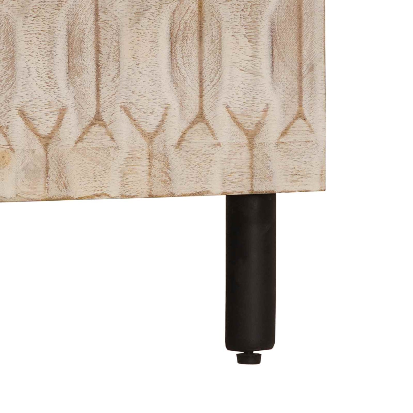 vidaXL Κομοδίνο με συρτάρι Λευκό 50 x 33 x 62 εκ. Στερεό ξύλο μάνγκο