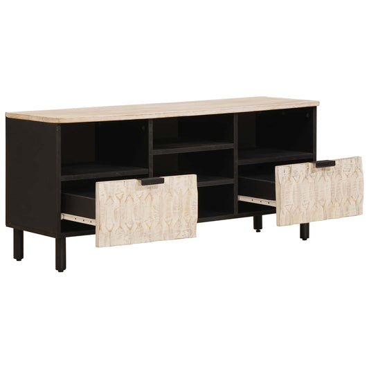 vidaXL Ντουλάπι TV με ράφι Λευκό Φινίρισμα Καθαρισμού 100 x 33 x 46 εκ