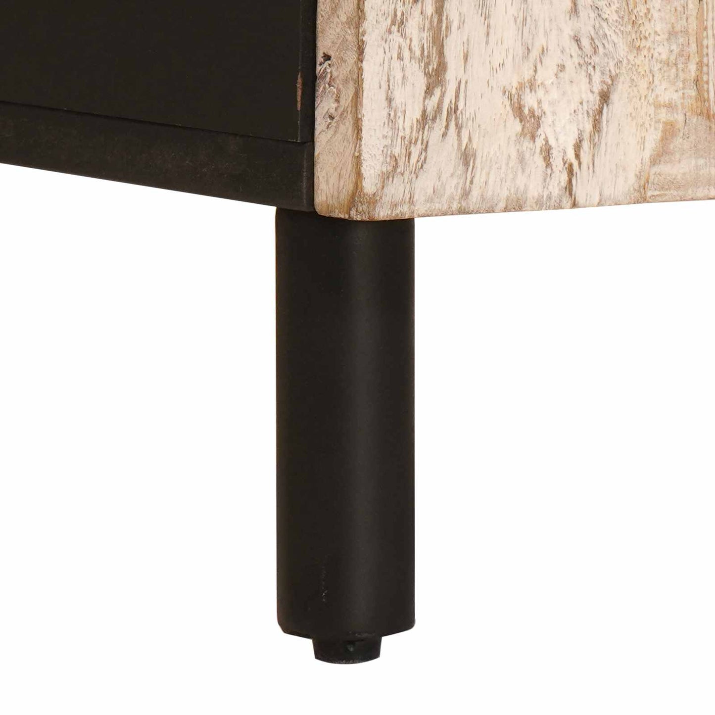 vidaXL Ντουλάπι Μπάνιου Λευκό 38 x 33 x 58 εκ. Στερεό ξύλο μάνγκο