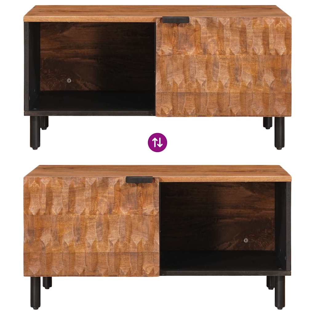 vidaXL Τραπεζάκι σαλονιού Καφέ 80 x 50 x 40 cm Στερεό ξύλο μάνγκο