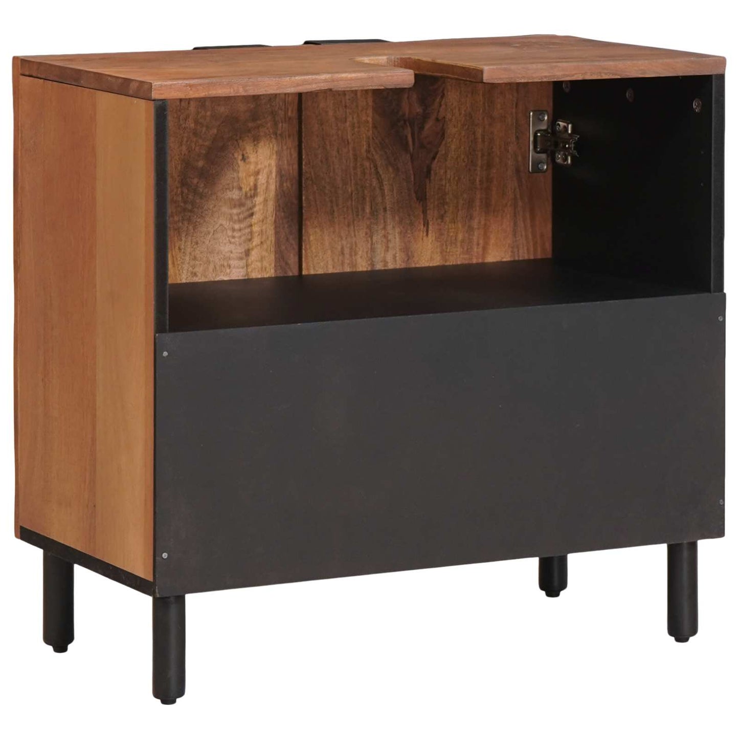 vidaXL Ντουλάπα Νιπτήρα Mπάνιου με ράφι με πόρτα Καφέ 62 x 33 x 58 εκ.