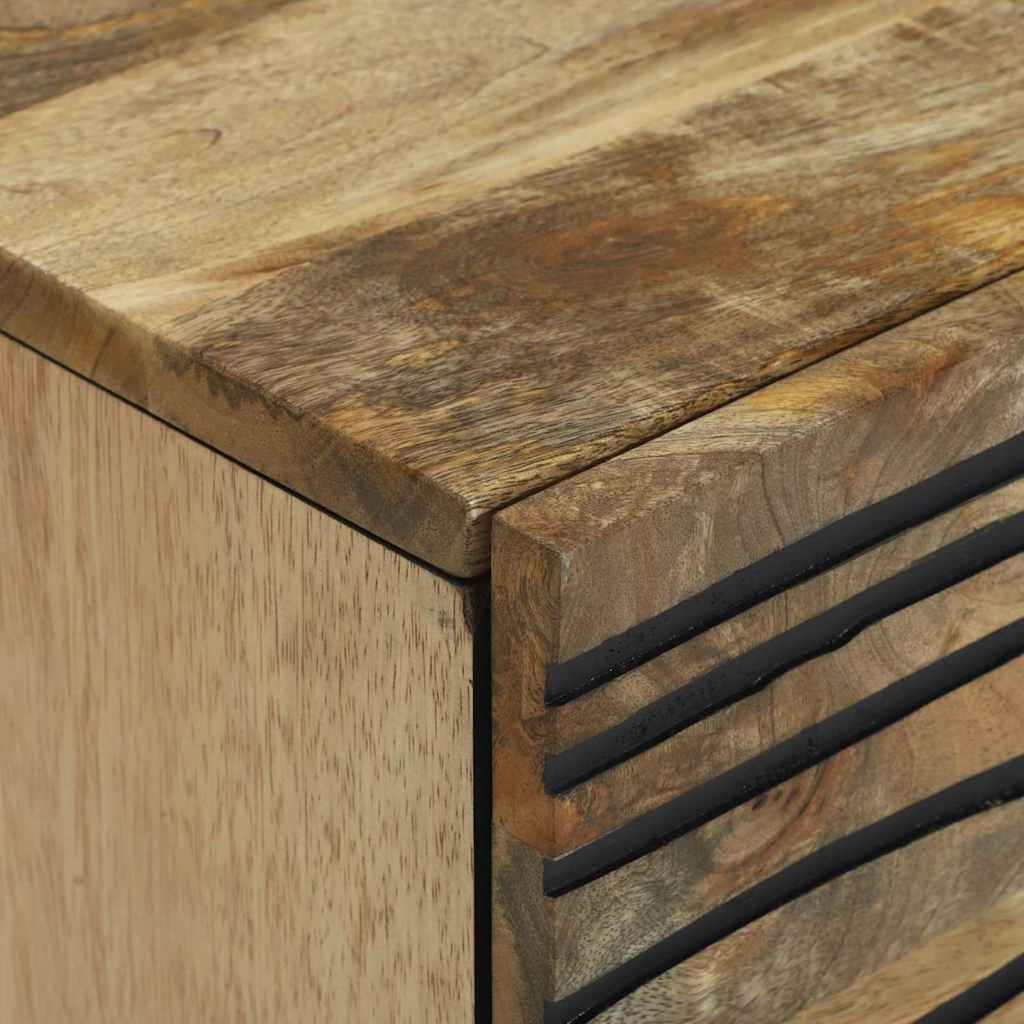 vidaXL Κομοδίνο με συρτάρι Καφέ 40 x 33 x 46 εκ. Μασίφ ξύλο μάνγκο