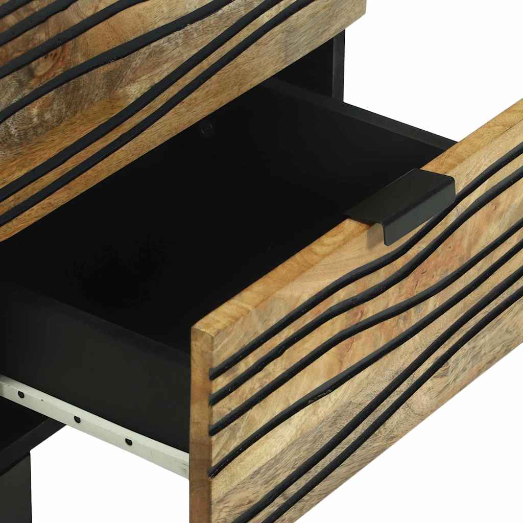 vidaXL Κομοδίνο με συρτάρι Καφέ 40 x 33 x 46 εκ. Μασίφ ξύλο μάνγκο