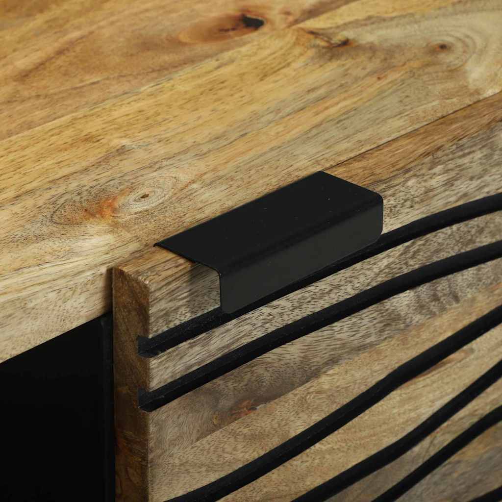 vidaXL Τραπεζάκι σαλονιού Καφέ και Μαύρο 80 x 50 x 40 cm