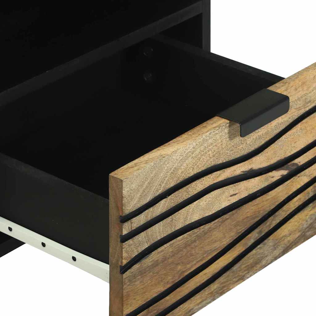 vidaXL Κομοδίνο με συρτάρι Καφέ 40 x 33 x 46 εκ. Μασίφ ξύλο μάνγκο