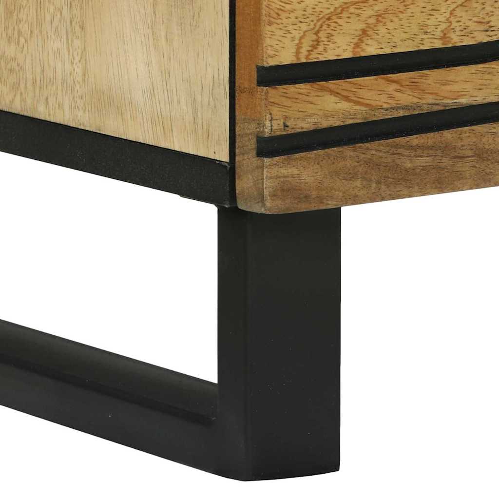 vidaXL Υψηλό Κεφαλάκι Καφέ 60 x 33 x 100 εκ. Μασίφ ξύλο μάνγκο