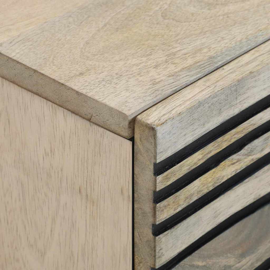 vidaXL Κομοδίνο με συρτάρι 2 pcs Λευκό και μαύρο 40 x 33 x 46 εκ.