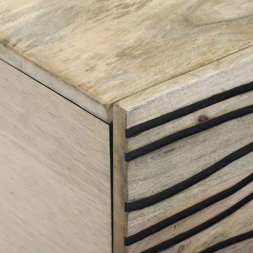 vidaXL Τραπεζάκι σαλονιού με ράφι με αποθήκευση με πόρτα Άσπρο, Μαύρο 100 x 50 x 40 εκ