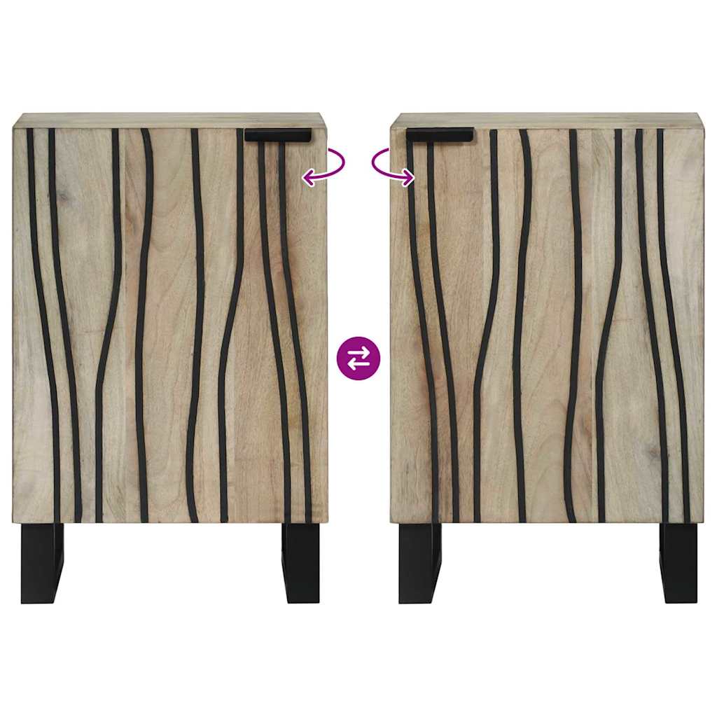 vidaXL Ντουλάπι Μπάνιου με ράφι με αποθήκευση με πόρτα Καφέ, Μαύρο 38 x 33.5 x 58 εκ.