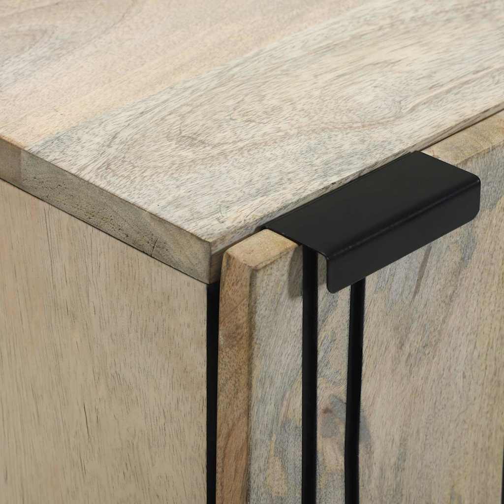 vidaXL Πλαϊνό γραφείο Λευκό 40 x 33 x 75 εκ. Μασίφ ξύλο μάνγκο