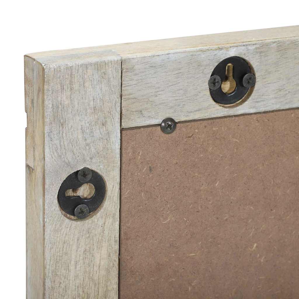 vidaXL Καθρέφτης Μπάνιου με καθρέφτη Καφέ, ασημένιο 50 x 2.5 x 70 εκ