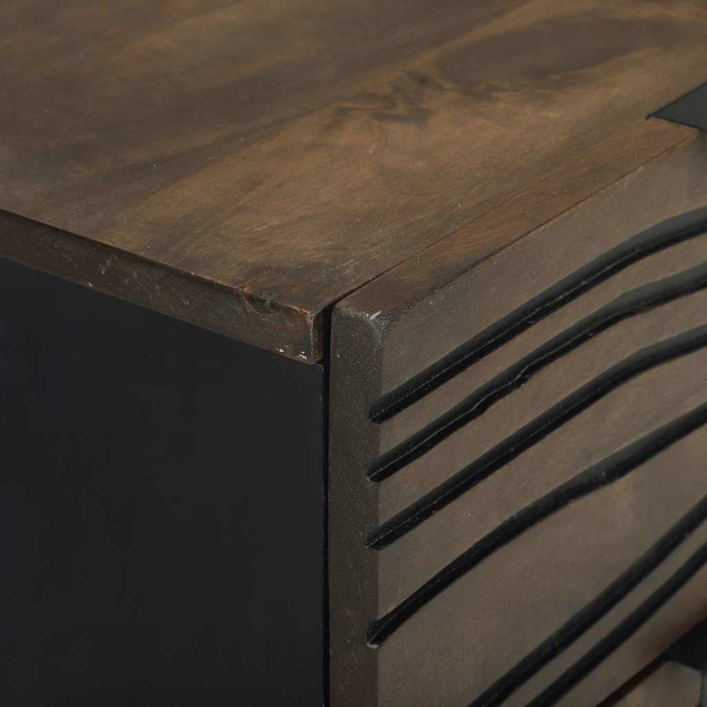 vidaXL Κομοδίνο με συρτάρι Καρυδιά 40 x 33 x 46 εκ. Μασίφ ξύλο μάνγκο