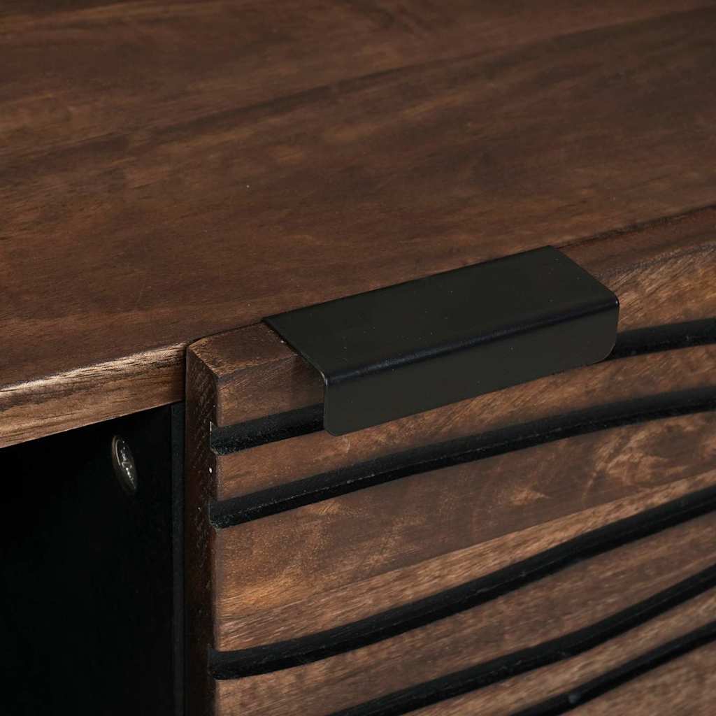 vidaXL Τραπεζάκι σαλονιού Καφέ και Μαύρο 80 x 50 x 40 cm