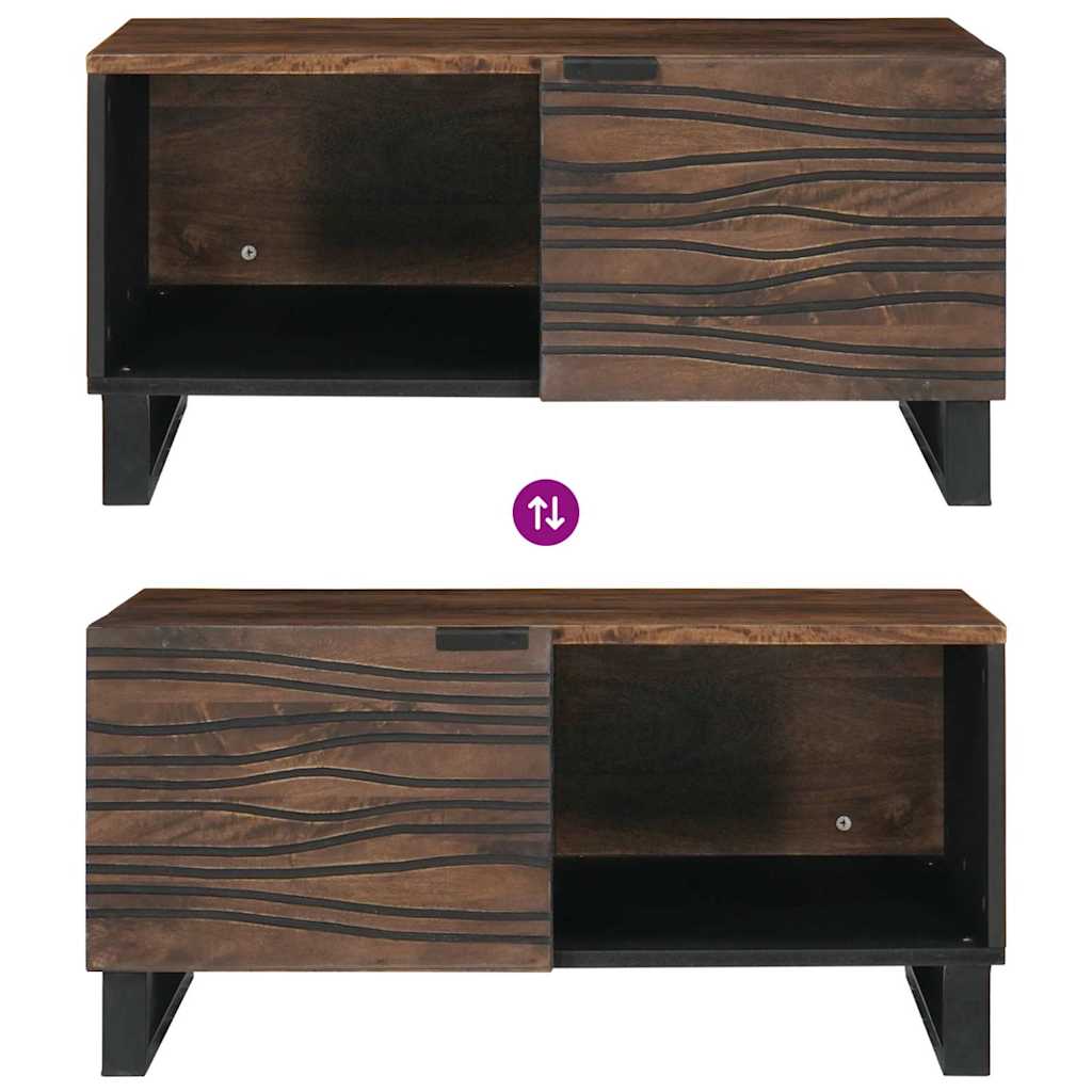 vidaXL Τραπεζάκι σαλονιού Καφέ και Μαύρο 80 x 50 x 40 cm