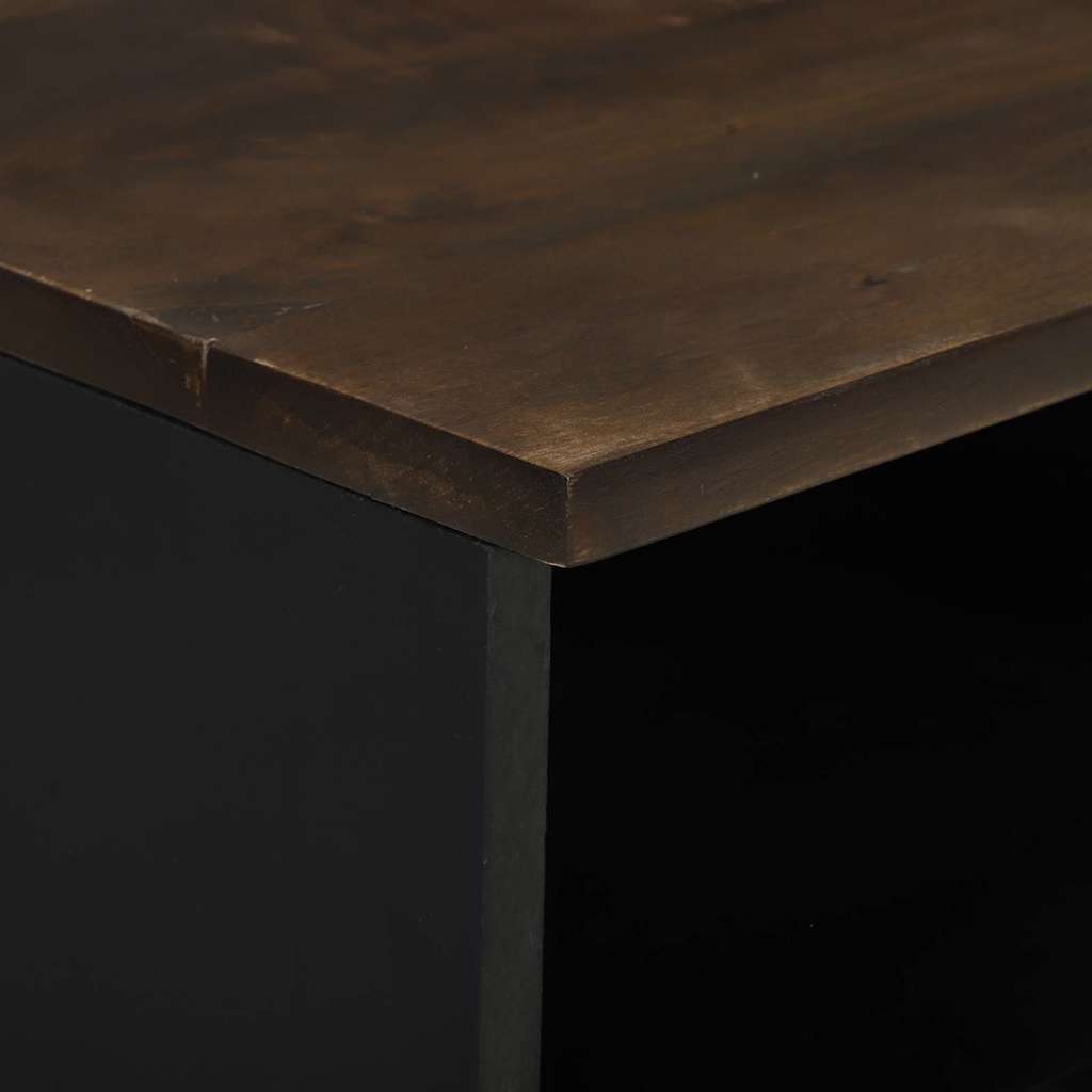 vidaXL Κομοδίνο με συρτάρι Καρυδιά 40 x 33 x 46 εκ. Μασίφ ξύλο μάνγκο