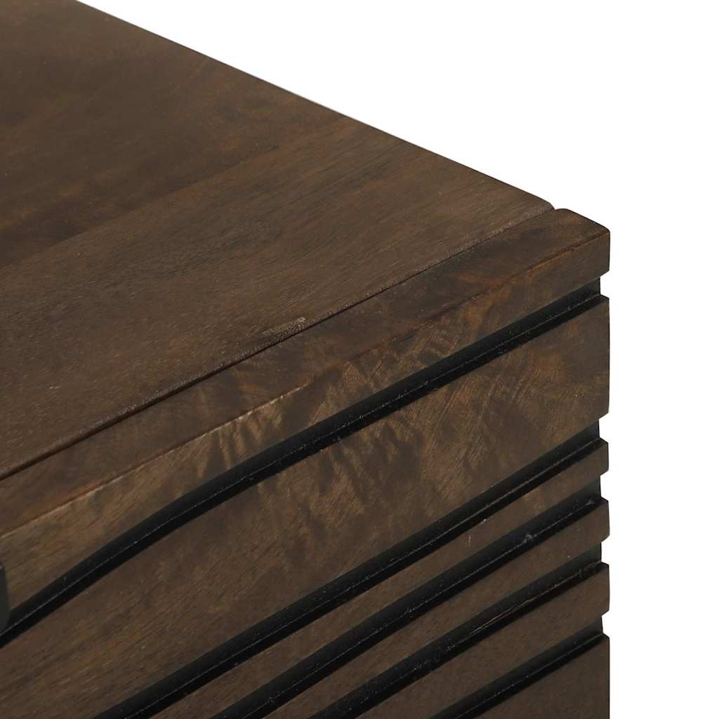 vidaXL Κομοδίνο με συρτάρι Καρυδιά 50 x 33 x 60 εκ Μασίφ ξύλο μάνγκο