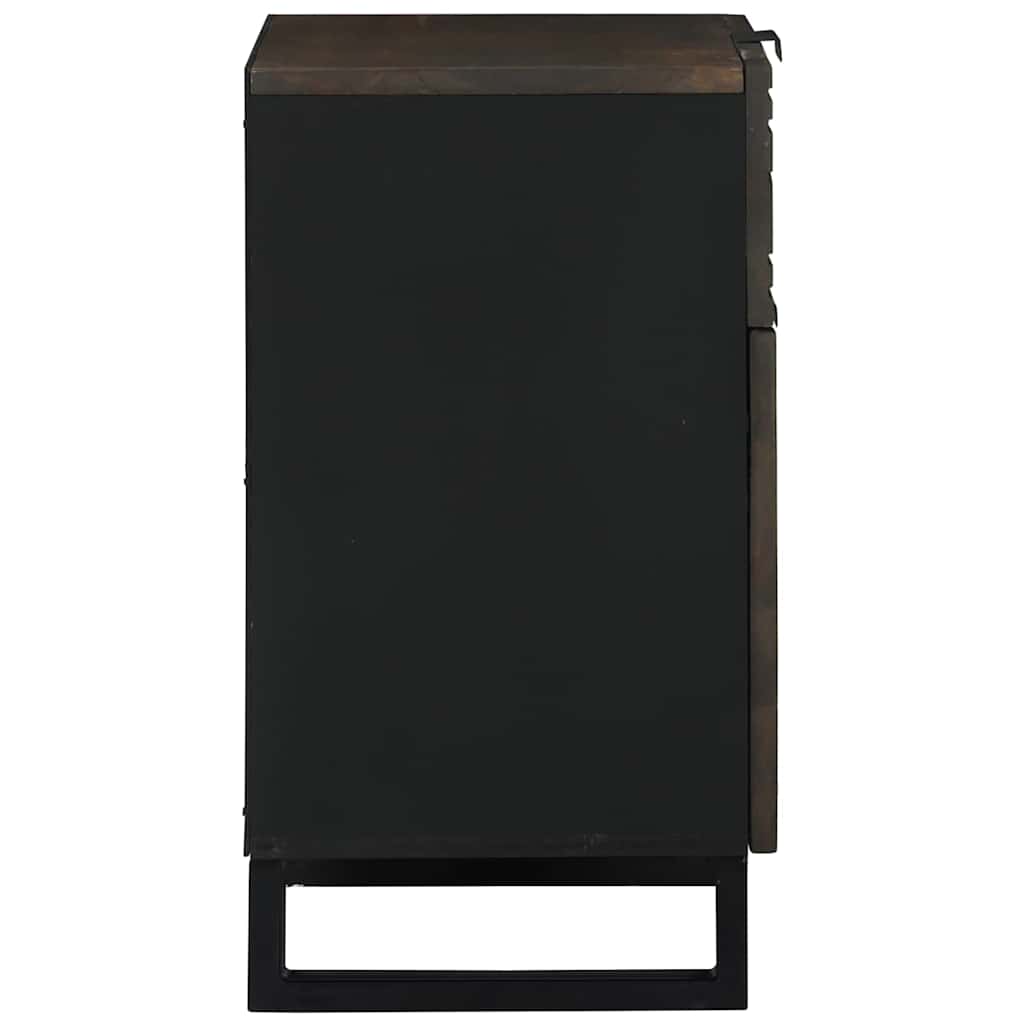 vidaXL Κομοδίνο με συρτάρι Καρυδιά 50 x 33 x 60 εκ Μασίφ ξύλο μάνγκο