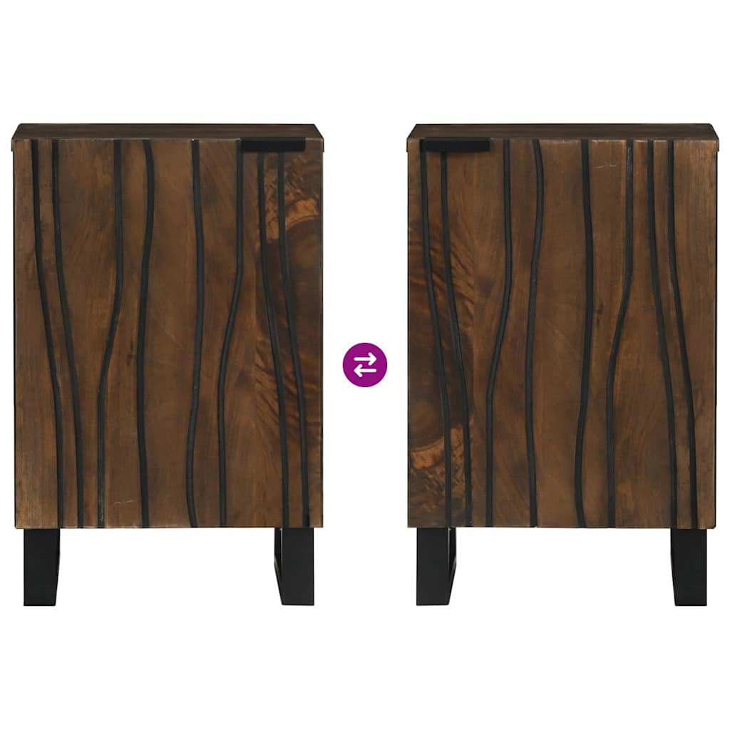 vidaXL Ντουλάπα Νιπτήρα Mπάνιου με ράφι Καρυδιά 38 x 33,5 x 58 εκ.