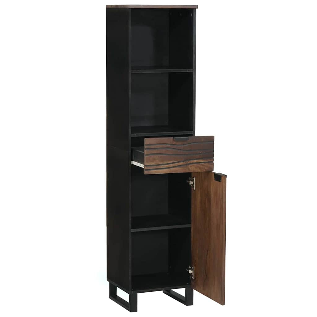 vidaXL Σετ επίπλων μπάνιου με συρτάρι με ράφι Ριγέ με αποθήκευση με πόρτα Καφέ 38 x 33 x 160 εκ.