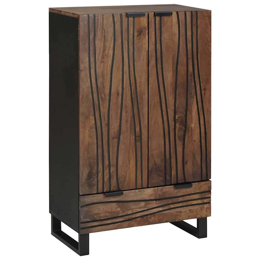 vidaXL Υψηλό Κεφαλάκι Καφέ 60 x 33 x 100 εκ. Μασίφ ξύλο μάνγκο