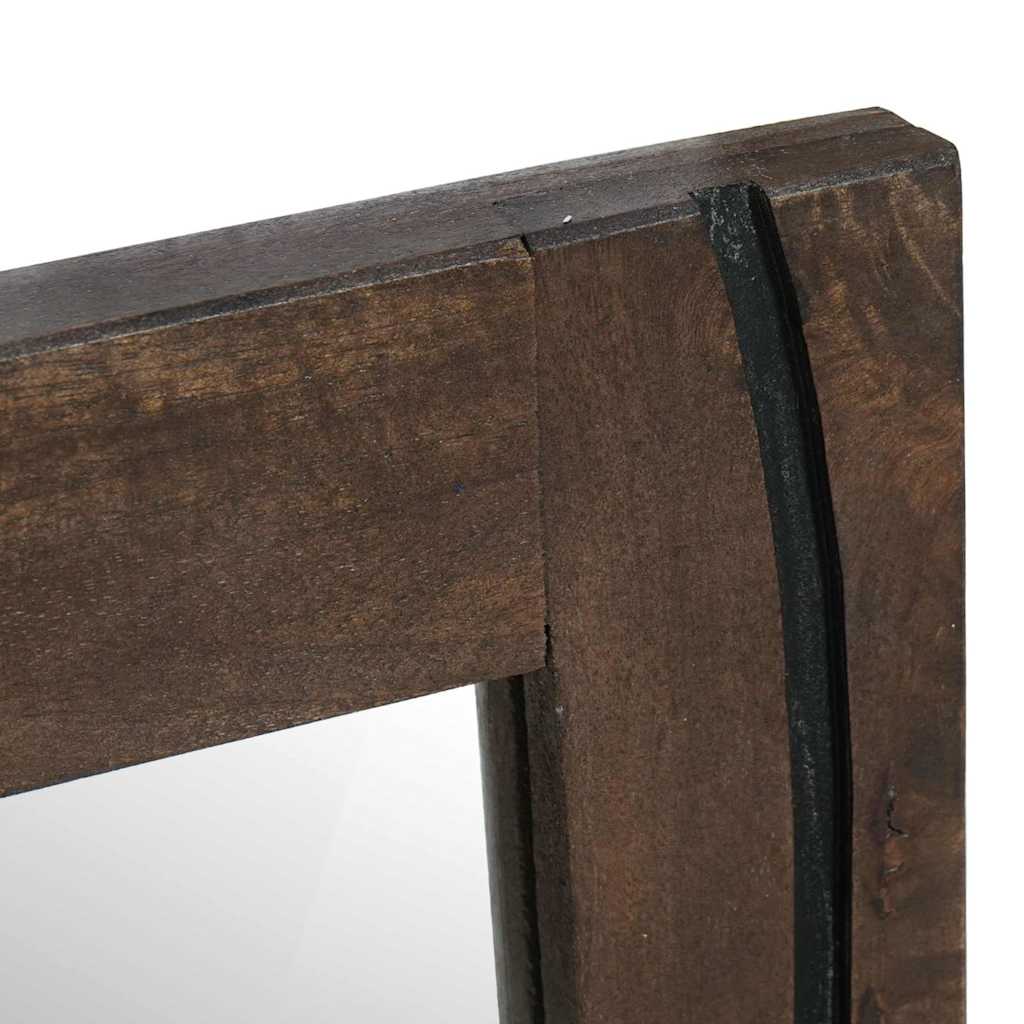 vidaXL Καθρέφτης Μπάνιου Επιτοίχιο με καθρέφτη Καφέ 50 x 2.5 x 70 εκ