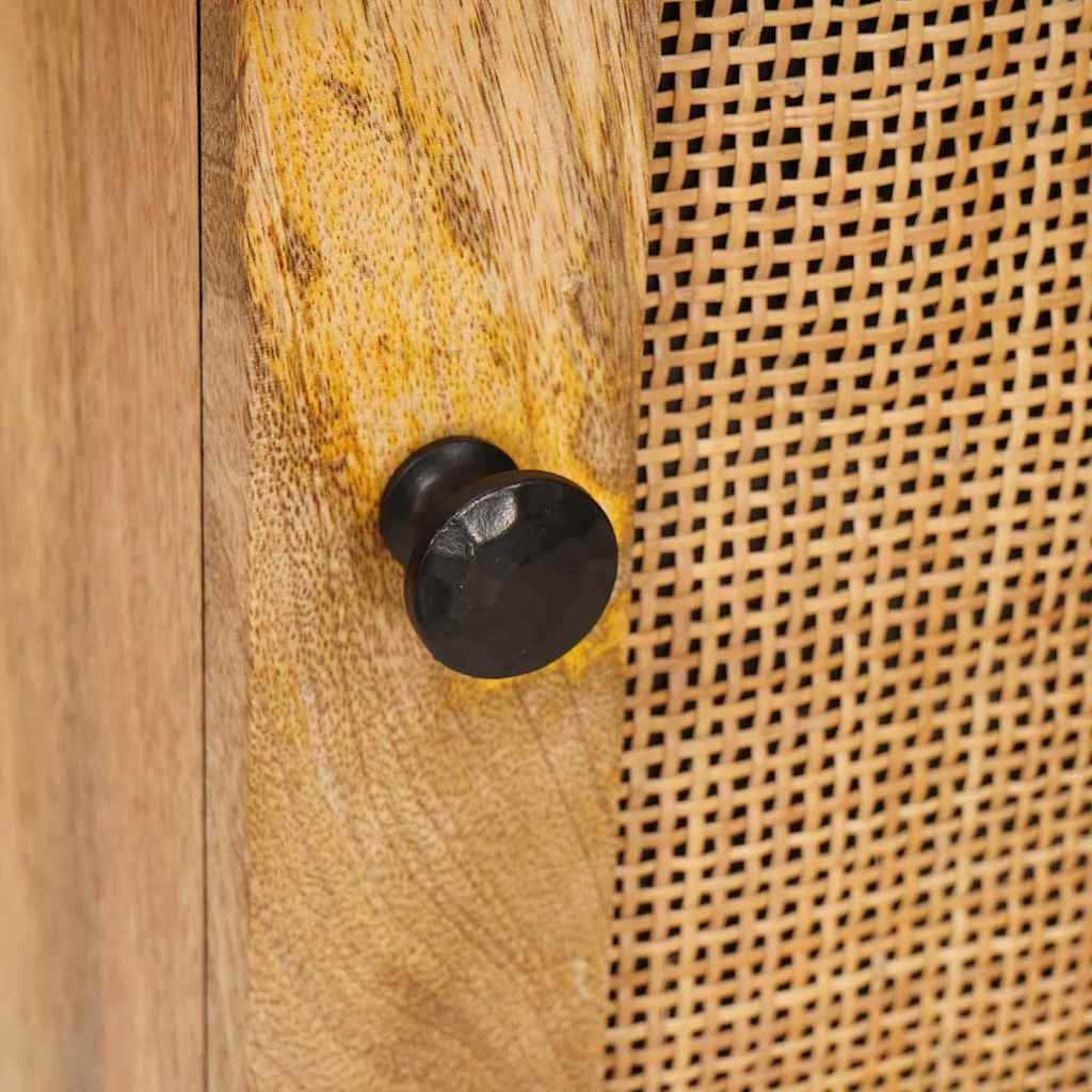 vidaXL Κομοδίνο Φυσικό 40 x 33,5 x 46 εκ Στερεό ξύλο μάνγκο