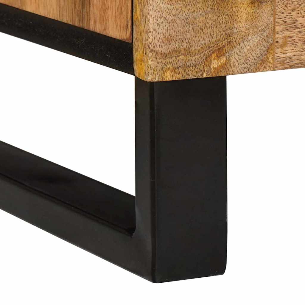 vidaXL Κομοδίνο Φυσικό 40 x 33,5 x 46 εκ Στερεό ξύλο μάνγκο