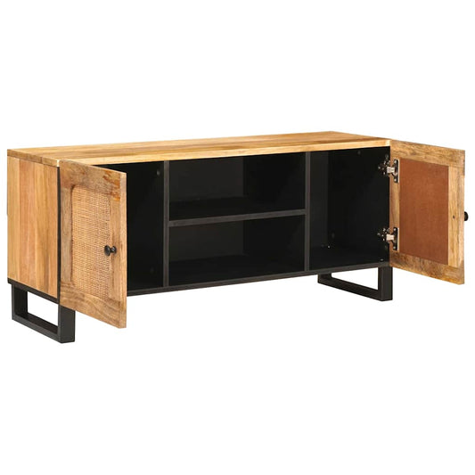 vidaXL Ντουλάπι TV με ράφι Καφέ 105 x 33 x 46 εκ. Στερεό ξύλο μάνγκο
