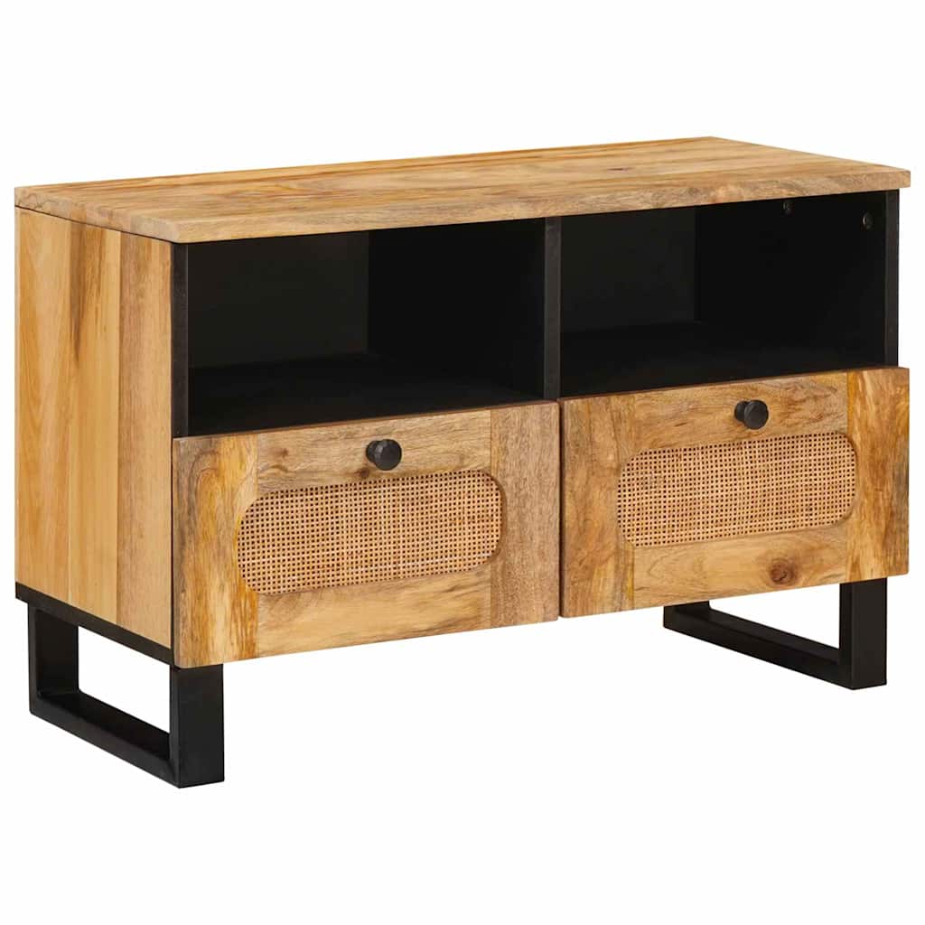 vidaXL Ντουλάπι TV με συρτάρι Καφέ 70 x 33 x 46 εκ Στερεό ξύλο μάνγκο