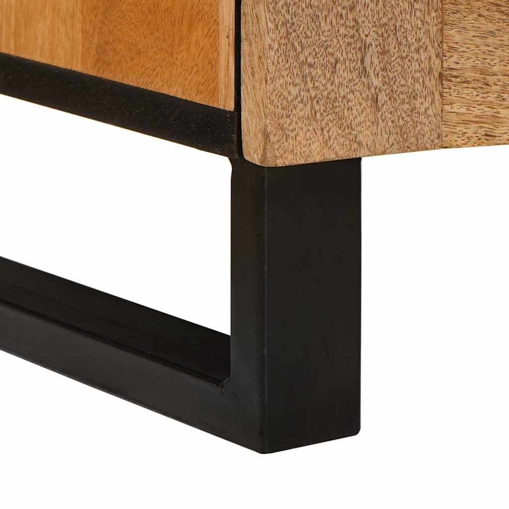 vidaXL Κομοδίνο με συρτάρι Φυσικό 40 x 33 x 46 εκ. Στερεό ξύλο μάνγκο