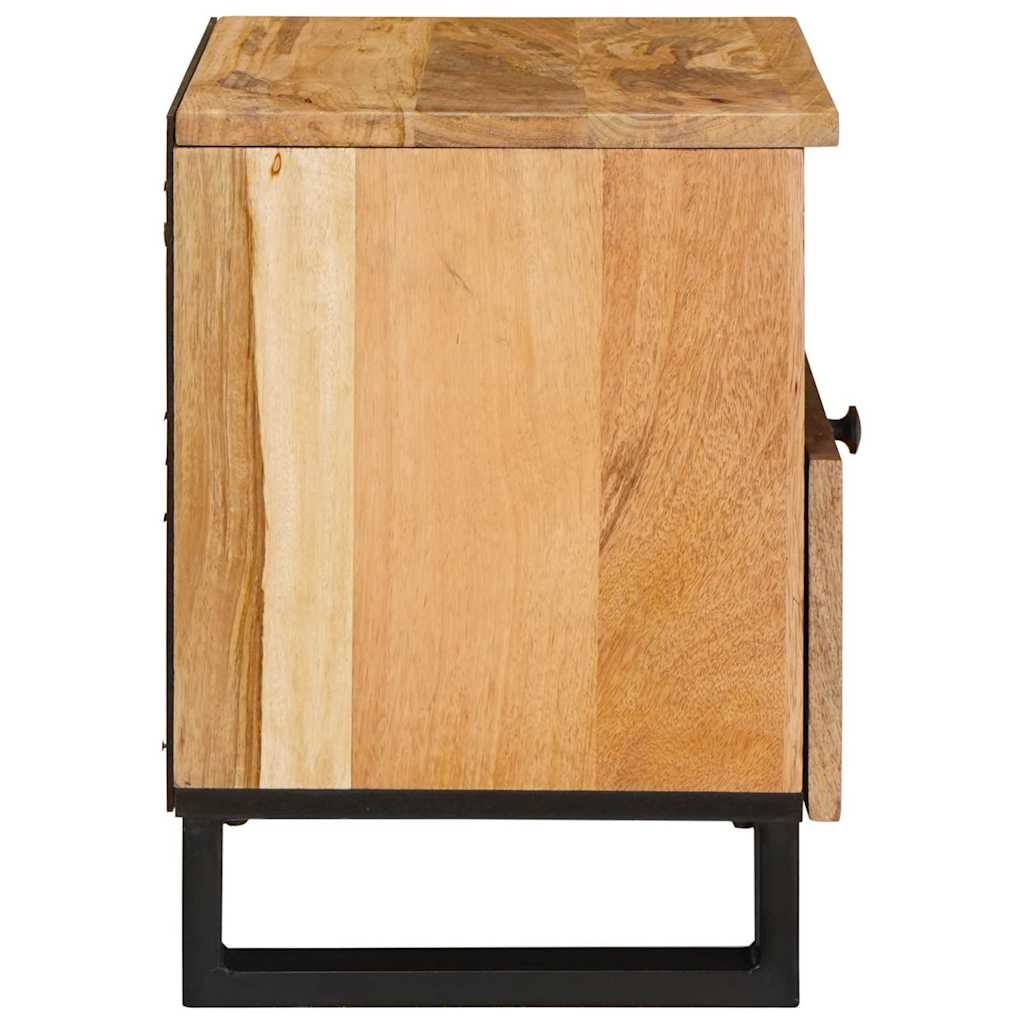 vidaXL Κομοδίνο με συρτάρι Φυσικό 40 x 33 x 46 εκ. Στερεό ξύλο μάνγκο