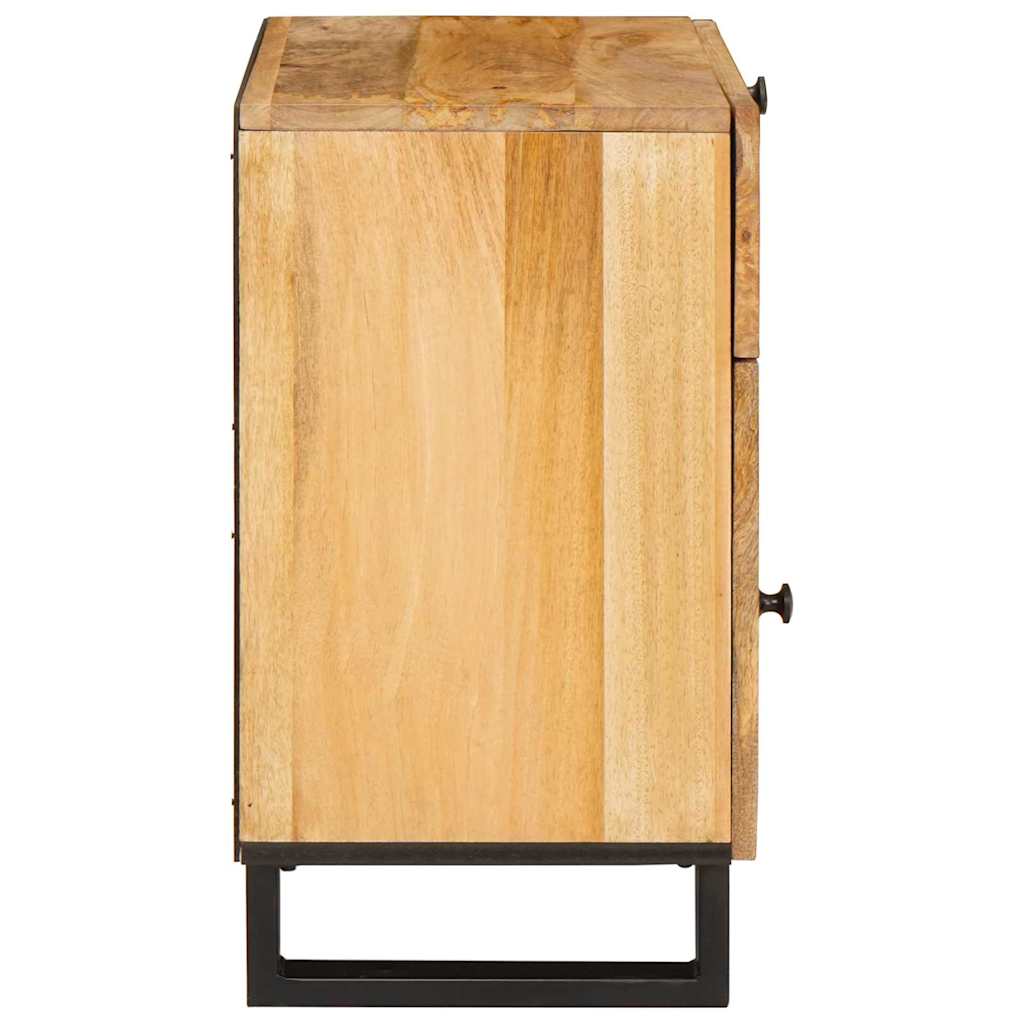 vidaXL Κομοδίνο με συρτάρι Φυσικό 50 x 33 x 60 εκ Στερεό ξύλο μάνγκο