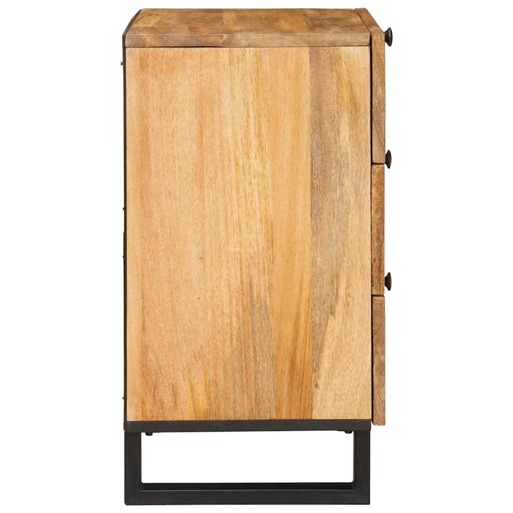 vidaXL Κομοδίνο με συρτάρι Φυσικό 50 x 33 x 62 εκ. Στερεό ξύλο μάνγκο