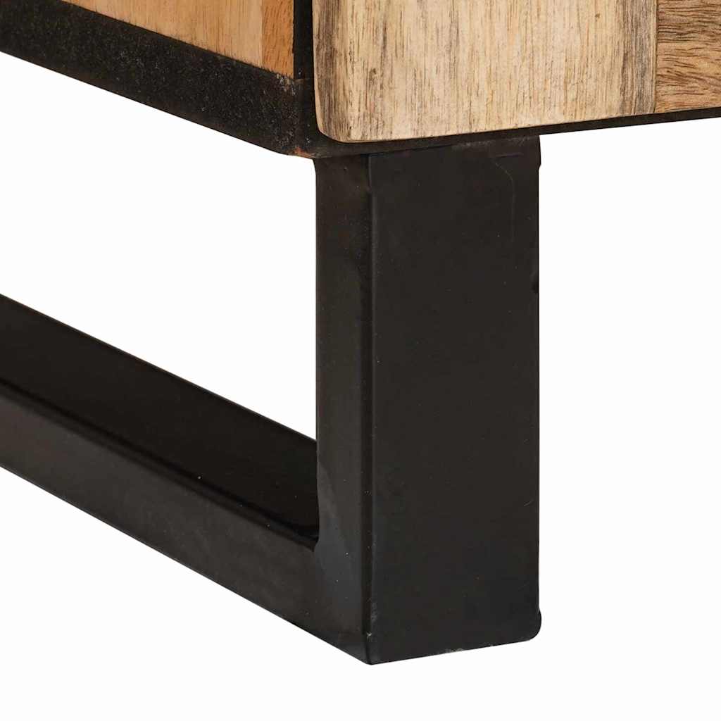 vidaXL Κομοδίνο με συρτάρι Φυσικό 50 x 33 x 62 εκ. Στερεό ξύλο μάνγκο