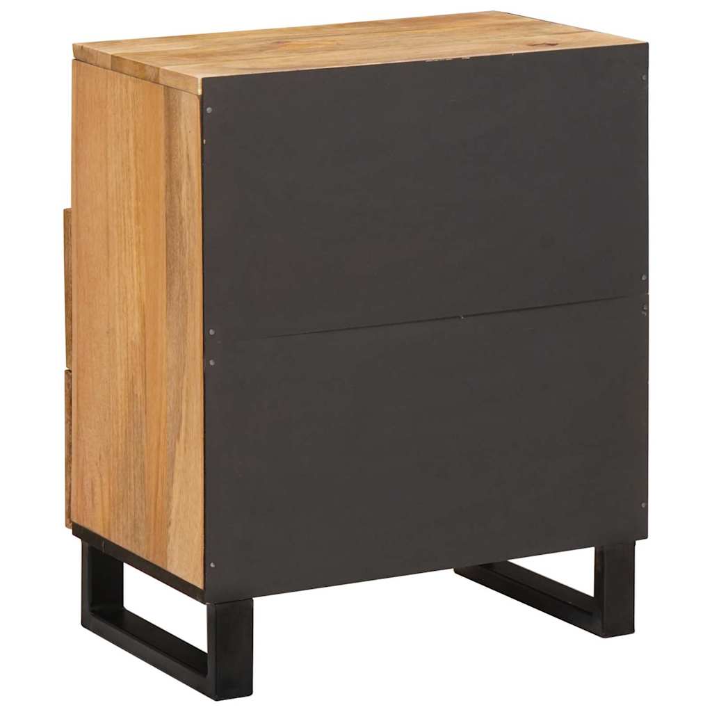 vidaXL Κομοδίνο με συρτάρι Φυσικό 50 x 33 x 62 εκ. Στερεό ξύλο μάνγκο