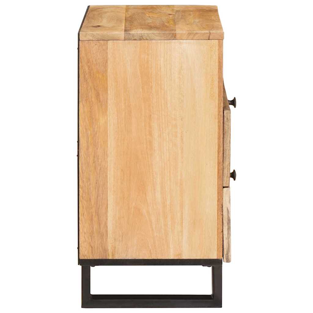 vidaXL Κομοδίνο με συρτάρι Φυσικό 50 x 33 x 62 εκ. Στερεό ξύλο μάνγκο