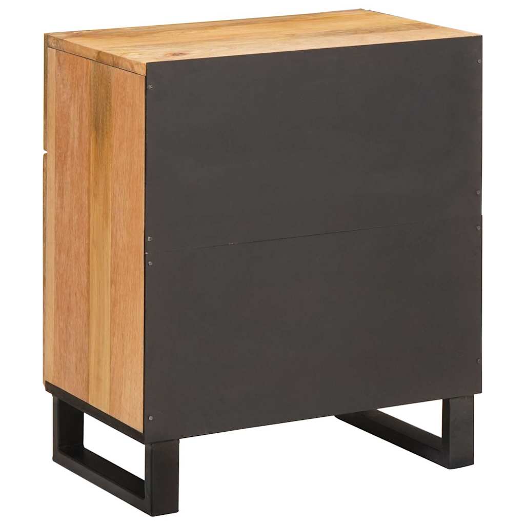 vidaXL Κομοδίνο με συρτάρι Φυσικό 50 x 33 x 60 εκ Στερεό ξύλο μάνγκο