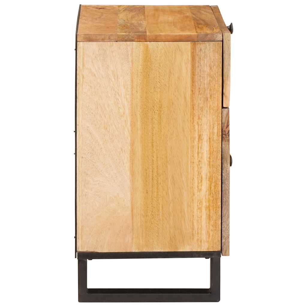 vidaXL Κομοδίνο με συρτάρι Φυσικό 50 x 33 x 60 εκ Στερεό ξύλο μάνγκο