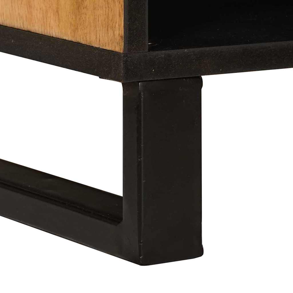 vidaXL Ντουλάπι TV με συρτάρι Καφέ 100 x 33 x 46 εκ Στερεό ξύλο μάνγκο