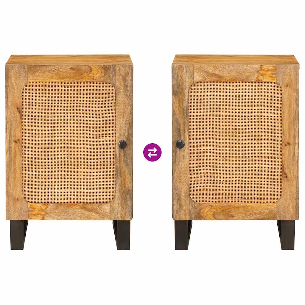 vidaXL Ντουλάπι Μπάνιου Καφέ 38 x 33 x 58 εκ. Στερεό ξύλο μάνγκο