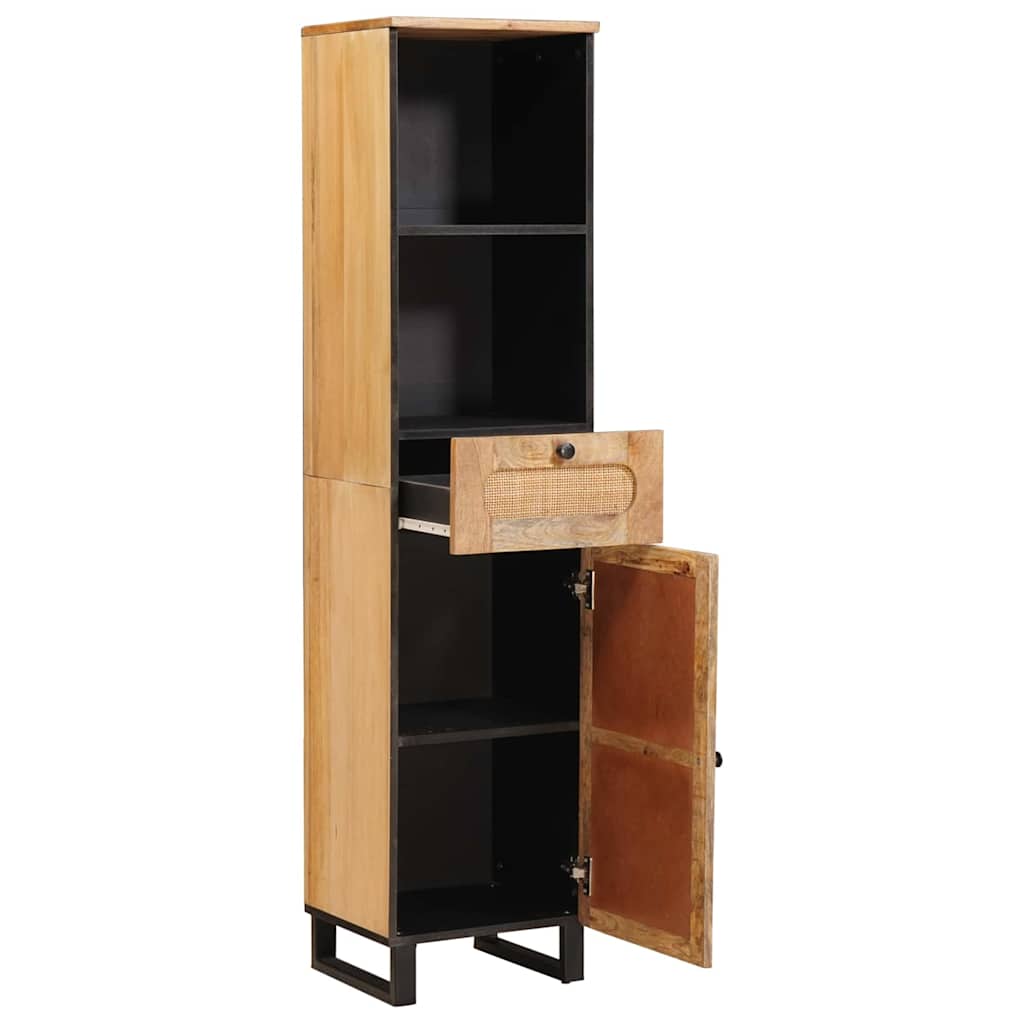vidaXL Ντουλάπι Μπάνιου Καφέ 38 x 33 x 160 εκ. Στερεό ξύλο μάνγκο